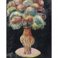 Nahum Tschacbasov, Floral Still Life, Oil on canvas