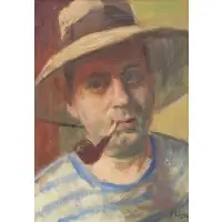 Portrait of a Man by Robert Philipp, Oil on Canvas, sold Jun 2020