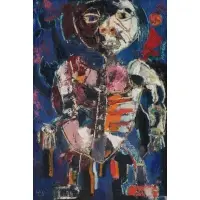 Abstracted Figure by Zero Mostel, Oil on Board, sold Jun 2020