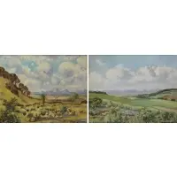 John Pennington, Southwestern Scenes, Pair of Oils on Board