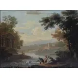 Richard Wilson, Italianate Scene, Oil on Canvas