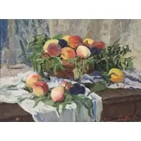 Mikhail Suzdaltsev, Floral Still Life, Oil on Canavs