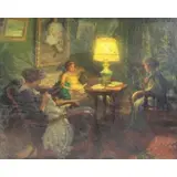 Arvid Nyholm, Portrait of Women, Oil on Canvas