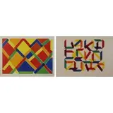 Piero Dorazio, Abstract compositions, Pair of color lithographs