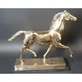 Monyo Mihailescu-Nasturel, Untitled, Gilt bronze sculpture of a horse on marble base