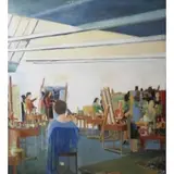 Abraham Walkowitz, The Art Class, Oil On Canvas "The Art Class"