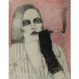 Shimon Okshteyn, Untitled, Charcoal and crayon signed lr rt and from a Mamaroneck estate