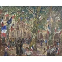 Edvard Karl Diriks, Bastille Day, Oil on Canvas