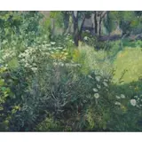 Christopher Sanders, Corner of a Garden, Oil on Canvas