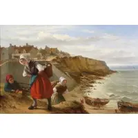 Thomas Brooks, Coastal Scene, Oil on Canvas