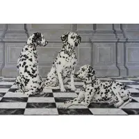 Margaret Elliot, Dalmatians, Oil on Canvas