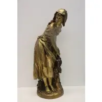 Untitled by Louis Auguste Mathurin Moreau, Large Gilt Bronze signed on the base, sold May 2020