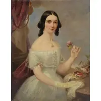 Siegfried Detlev Bendixen, Portrait of a Lady, Oil on Canvas