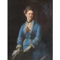 J. Thompson, Portrait of a Lady, Oil on canvas
