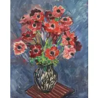 Maxim Kopf, Floral Still Life, Oil on Canvas