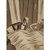Peter Arno, You Too Have Heard Of Bundling. Signed lr rt and from a Westchester collectore . Dimensions: 12.5