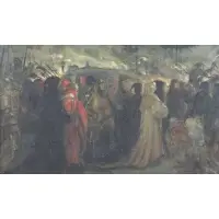Solomon Hart, Medieval Scene, Pastel