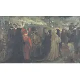 Solomon Hart, Medieval Scene, Pastel