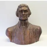 Tommie Wurtsbaugh Glick, Patinated Plaster Bust Of Thomas Jefferson