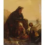 Edward John Cobbett, The Fisherman's Family, Oil on canvas