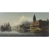 Johann Wilhelm Jankowsky, Venetian Scene, Oil on Canvas