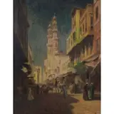 Károly Cserna, Orientalist Scene, Oil on Canvas