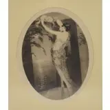 Louis Icart, Woman with Cat, Color etching