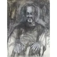 Self Portrait by Jim Dine, Mixed Media on Paper, sold Mar 2020