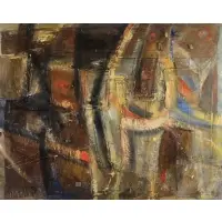 Merton Simpson, Abstract Composition, Mixed Media on Canvas