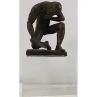 Hermann Geibel, Soldier, Bronze on Lucite base