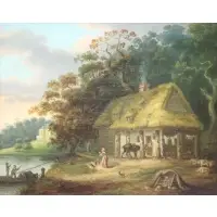 The Younger Charles Catton, View of Nunenam Courtney, Oxford, c. 1798, Oil on Canvas