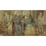 Henry Patrick Raleigh, Party Scene, Watercolor