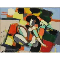 Claude Venard, Baigneuse au profil, Oil on Canvas
