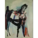 Walter Quirt, Study of a Mare, 1959, Oil on Canvas