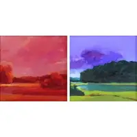 Maine Landscapes by Connie Hayes, Pair of Oils on Panel, sold Feb 2020