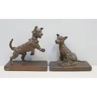 Untitled by Edith Barretto Stevens Parsons, 2 Signed Bronzes Of Dogs, sold Feb 2020
