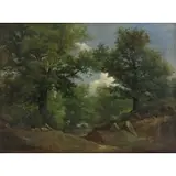 Léon-Victor Dupré, Landscape, Oil on Canvas