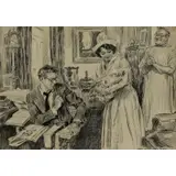 James Montgomery Flagg, Doctor's Office, Pen and ink on paper
