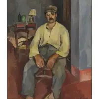 Paul Welsch, Pecheur, Oil on Canvas