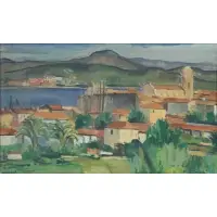 Paul Welsch, Landscape, Oil on Board