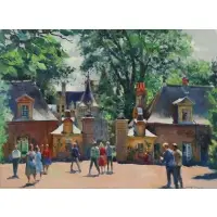 Emil Kosa Jr., Azay Le Rideau, Oil on Canvas