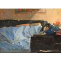 Irwin Greenberg, The Letter, Oil on Canvas
