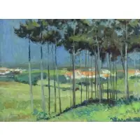 Irwin Greenberg, Landscape, Oil on Canvas