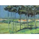 Irwin Greenberg, Landscape, Oil on Canvas