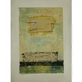 Della Weinberger, Delos, 1965, Watercolor on rice paper laid to canvas