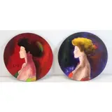 Linda Le Kiniff, Profile Pose III # 5, Pair of Oils on Panel