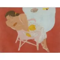 Pierre Boncompain, Le Robe Rayee, Pastel