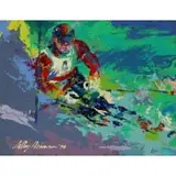 LeRoy Neiman, Alberto Tomba, Oil on Board