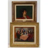 Robert Philipp, Pensive Girl, 2 Oil Paintings