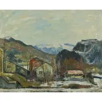Emanuele Rambaldi, Landscape, Oil on Canvas